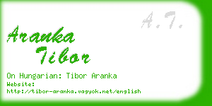 aranka tibor business card